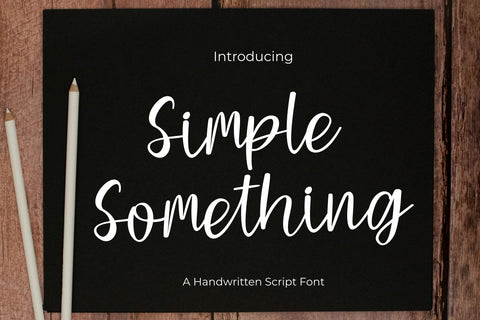 Simple Something - handwritten Script Font Font Irvan Randi 