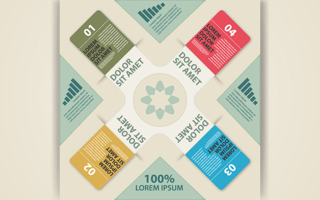 Simple stylish 4 infographics template. SVG naemmiah021 