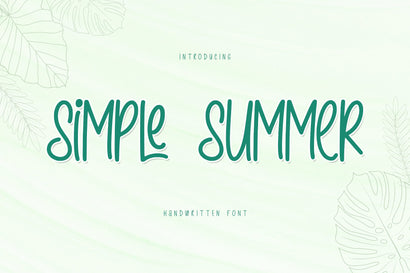 Simple Summer Font Sakha Design Studio 