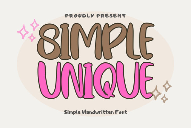 Simple Unique - Cute Handwritten Font Font Masyafi Studio 