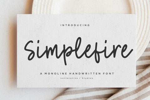 Simplefire Monoline Handwritten Font Font Letterative 