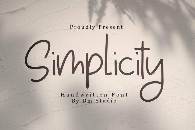Simplicity - Handwritten Font Font Dm Letter Studio 