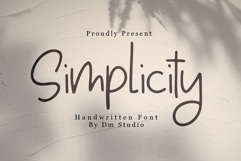 Simplicity - Handwritten Font Font Dm Letter Studio 