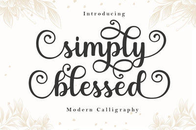 Simply Blessed Font Manjali_Studio 