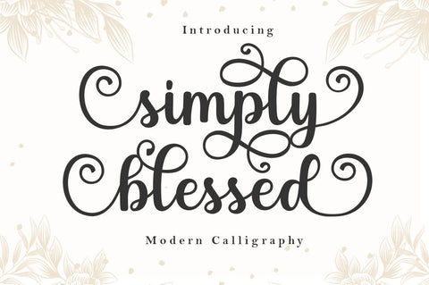 Simply Blessed Font Manjali_Studio 