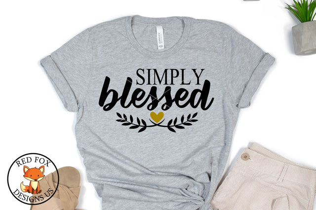 Simply Blessed, Scripture SVG, SVG, DXF, PNG Cutting SVG RedFoxDesignsUS 