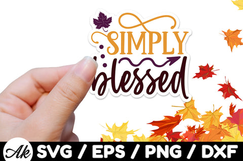Simply blessed Stickers SVG SVG akazaddesign 