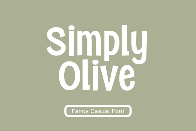 Simply Olive - a Fancy Casual Font Font nhfonts 