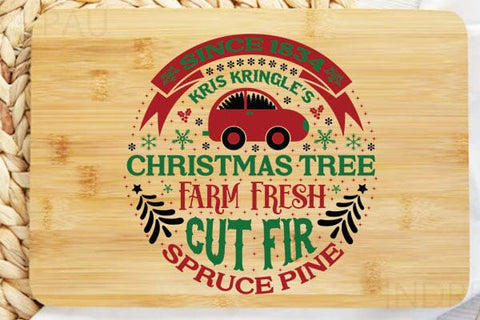 since 1834 kris kringles christmas tree farm fresh cut fir spruce pine SVG Angelina750 