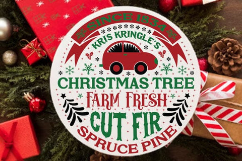 since 1834 kris kringles christmas tree farm fresh cut fir spruce pine SVG Angelina750 