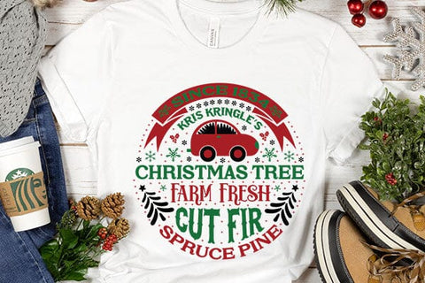 since 1834 kris kringles christmas tree farm fresh cut fir spruce pine SVG Angelina750 