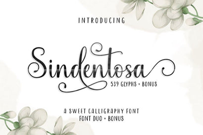 Sindentosa Font Duo & Bonus Font MJB Letters Studio 