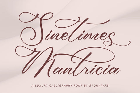 Sinetimes Mantricia - Luxury Calligraphy Font Font Storytype Studio 