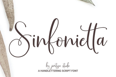 Sinfonietta | Modern Script Font Jimtype Studio 