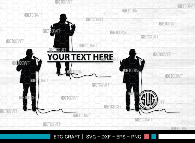 Singer Monogram, Singer Silhouette, Singer SVG, Singing People Svg, Musician Svg, Singer Women Svg, Singer Man Svg, SB00135 SVG ETC Craft 