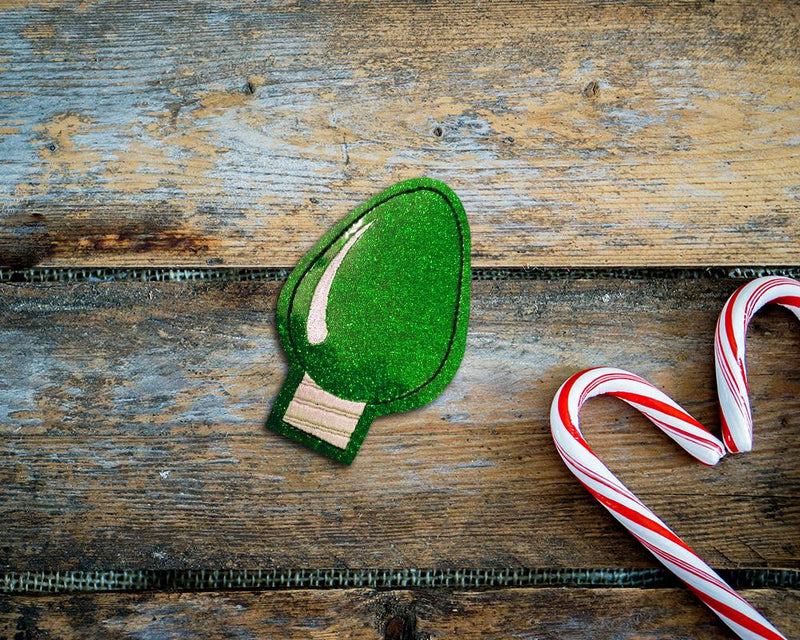 Single Christmas Light Feltie Applique Embroidery Embroidery/Applique Designed by Geeks 