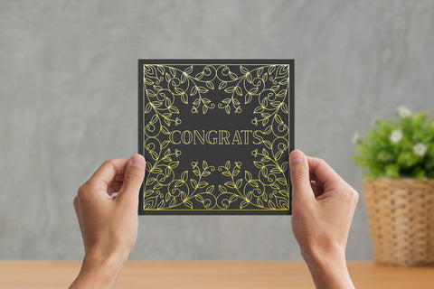 Single Line Design Greeting Cards For Foil Quill SVG Slim Studio 