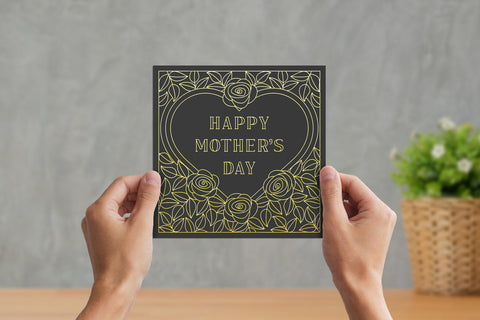 Single Line Design Happy Mother's Day For Foil Quill 1 SVG Slim Studio 