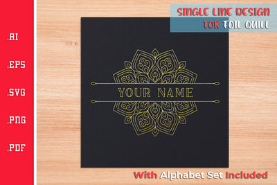 Single Line Design Split Mandala For Foil Quill 2 SVG Slim Studio 