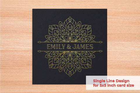 Single Line Design Split Mandala For Foil Quill SVG Slim Studio 