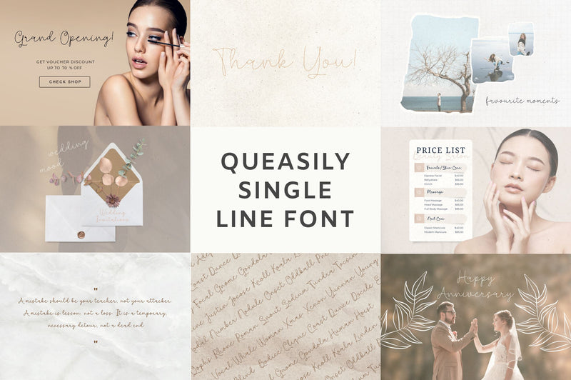 Single Line Font Bundle Vol 1 - So Fontsy