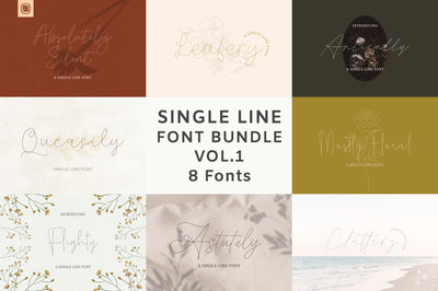 Single Line Font Bundle Vol 1 Font nhfonts 