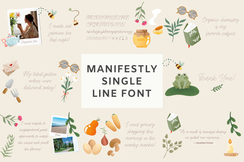Single Line Font Bundle Vol 2 Font nhfonts 