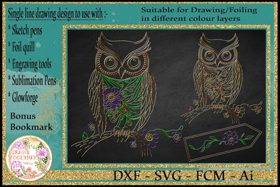 Single line Sketch - Flower Owl Sketch DESIGN DrawnTogether with love 