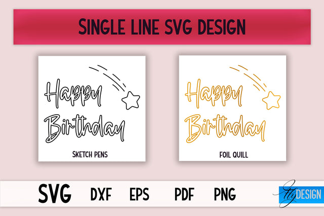 Single Line SVG | Foil Quill Sayings | Engraving Tools SVG Fly Design 