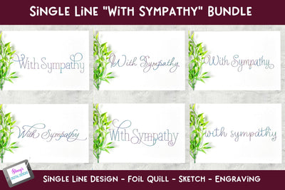 Single Line With Sympathy Bundle | 6 Foil Quill Designs SVG Stacy's Digital Designs 