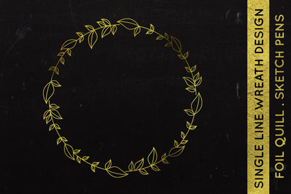 Single Line Wreath Design for Foil Quill | Sketch Pens Sketch DESIGN Illuztrate 