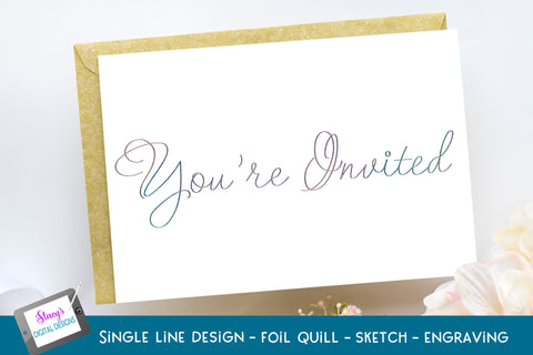 Single Line You're Invited Bundle | Single Line Invitations SVG Stacy's Digital Designs 
