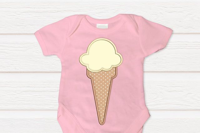Single Scoop of Ice Cream Applique Embroidery Embroidery/Applique DESIGNS Designed by Geeks 