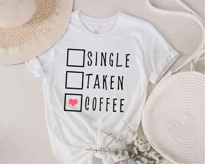 Single Taken Coffee svg, Single, Taken, Hangry PNG SVG, Valentine svg, Valentine's Day Sublimation, be mine Valentine, coffee lover svg, png SVG Fauz 