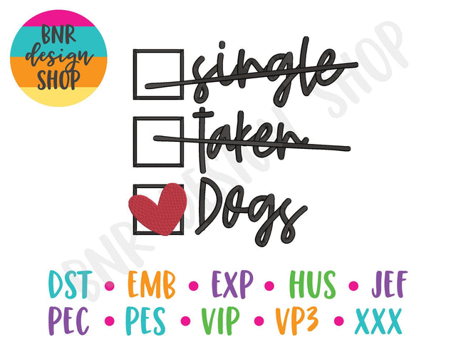 Single Taken Dogs Machine Embroidery Design Embroidery/Applique DESIGNS BNRDesignShop 