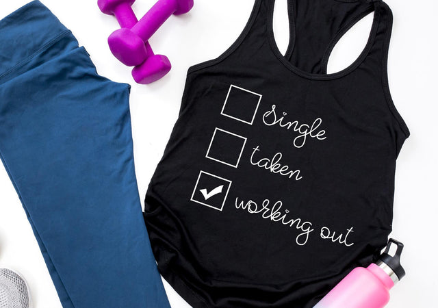 Single Taken Working Out SVG So Fontsy Design Shop 