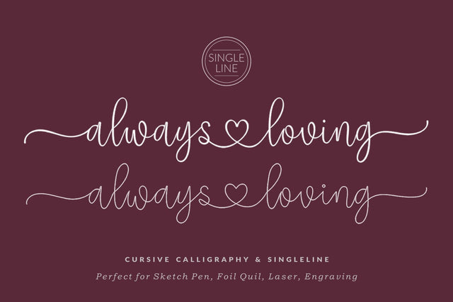 Singleline Font - Always Loving Font Subectype Studio 