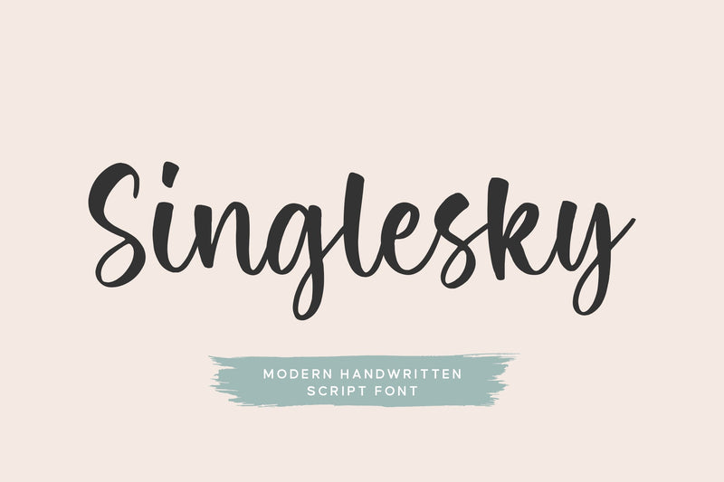 Singlesky Modern Handwritten Script Font - So Fontsy