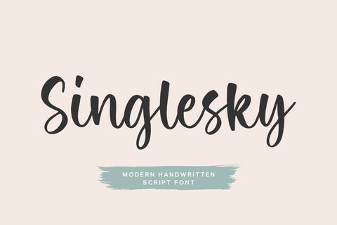 Singlesky Modern Handwritten Script Font Font Balpirick 