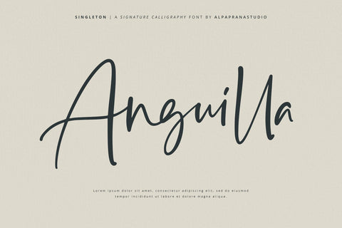 Singleton - Signature Font Font Alpaprana Studio 
