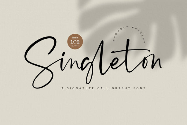 Singleton - Signature Font Font Alpaprana Studio 