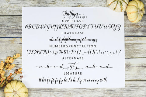 Sinthya Script Font Black Studio 