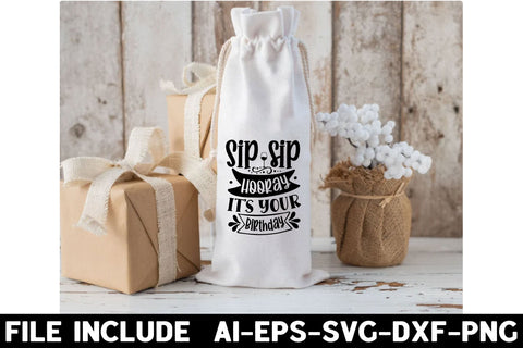 Sip sip hooray it s your birthday SVG Rupkotha 