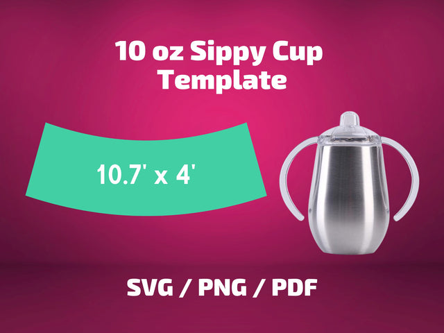 Sippy cup 10 oz tumbler template SVG BambinaCreations 
