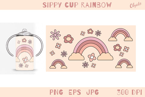Sippy Cup Rainbow. Sippy Cup Sublimation. Kids Cup SVG Olga Terlyanskaya 