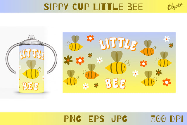 Sippy Cup Sublimation. Sippy Cup Bee. Bee Kind SVG Olga Terlyanskaya 