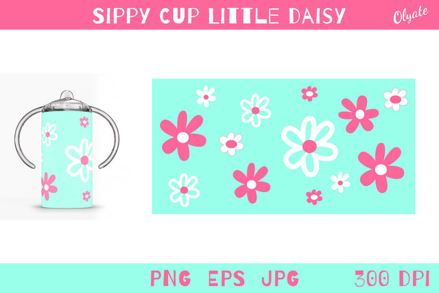 Sippy Cup Sublimation. Sippy Cup Daisy. Sippy Cup SVG Olga Terlyanskaya 