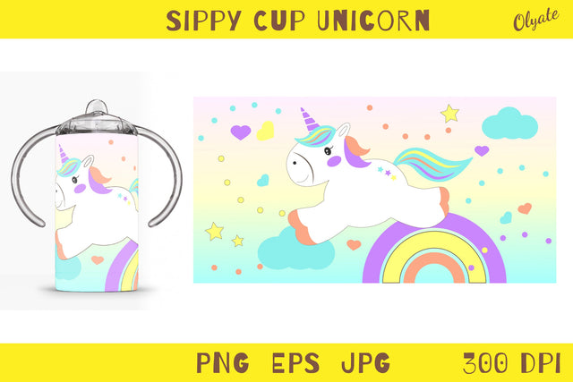 Sippy Cup Sublimation. Sippy Cup Unicorn. Sippy Cup SVG Olga Terlyanskaya 