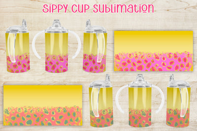 Sippy cup sublimation | Sippy tumbler leopard Sublimation Svetana Studio 