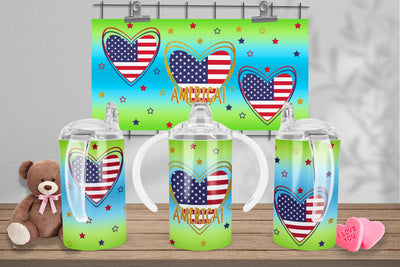 Sippy cup sublimation | Sippy tumbler patriotic Sublimation Svetana Studio 